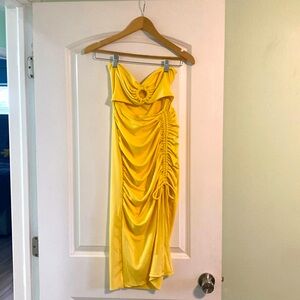TOBI YELLOW MIDI DRESS!